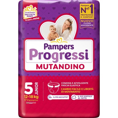 PAMPERS PROGRETGTGI MUTANDINO CP TG5 JUNIOR 17 PEZZI