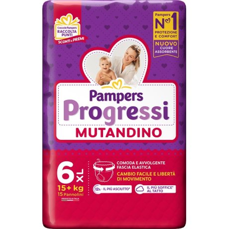 PAMPERS PROGRESSI MUTANDINA XL 15 PEZZI