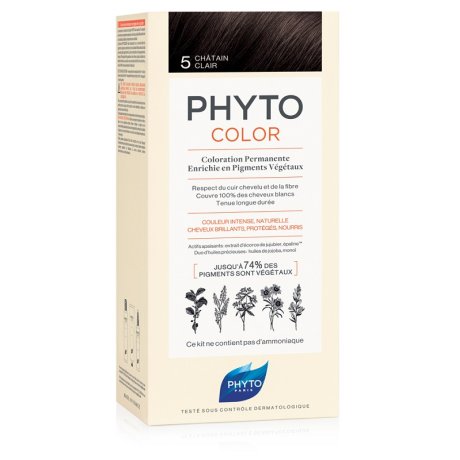 PHYTOCOLOR 5 CASTANO CHIARO 1 LATTE + 1 CREMA + 1 MASCHERA + 1 PAIO DI GUANTI