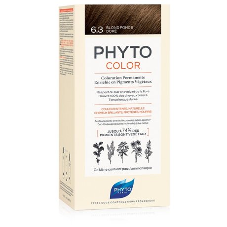 PHYTOCOLOR 6.3 BIONDO SCU DOR 1 LATTE + 1 CREMA + 1 MASCHERA + 1 PAIO DI GUANTI