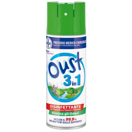 OUST 3 IN 1 DISINFETTANTE PER SUPERFICI E TESSUTI D\'ARREDO 400 ML