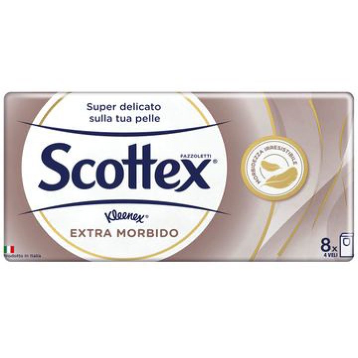 SCOTTEX EXTRA MORBIDO FAZZOLETTI 8 PEZZI