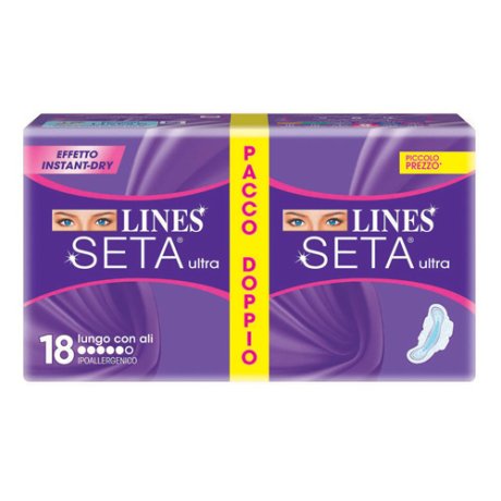 LINES SETA ULTRA ASSORBENTE LUN CON ALI 18 PEZZI