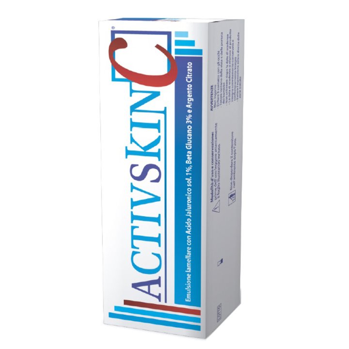 EMULSIONE IAMELLARE ACTIV SKIN CON ACIDO JALURONICO 1% BETA GLUCANO 3% E ARGENTO CITRATO 30 ML