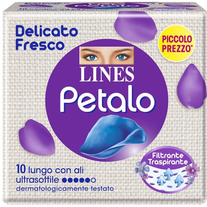 LINES PETALO BLU ASSORBENTE LUN CON ALI 10 PEZZI