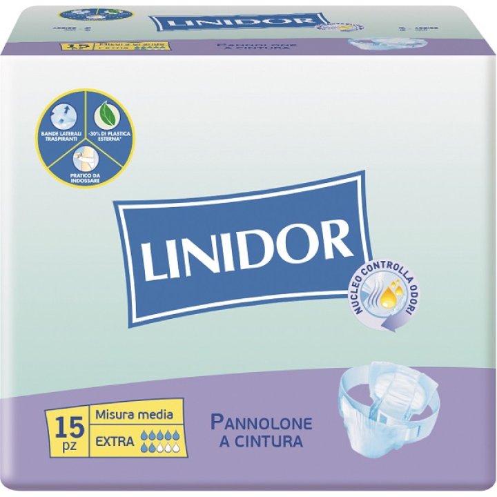 PANNOLONE LINIDOR PERFECT CARE EXTRA A CINTURA MM 15 PEZZI