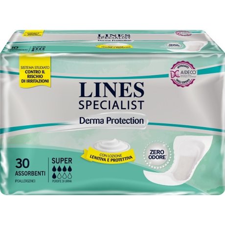 PANNOLONE LINES SPECIALIST CLASSIC SAMATO SOTTILE SUPER 30 PEZZI