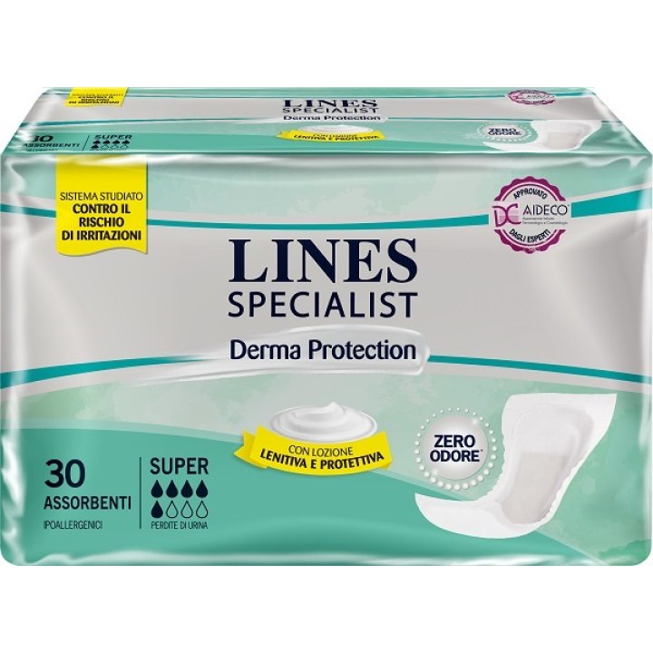 PANNOLONE LINES SPECIALIST CLASSIC SAMATO SOTTILE SUPER 30 PEZZI