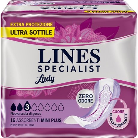 LINES SPECIALIST PANNOLONE MINI PLUS FARMA 16 PEZZI