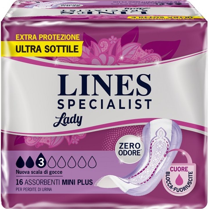 LINES SPECIALIST PANNOLONE MINI PLUS FARMA 16 PEZZI