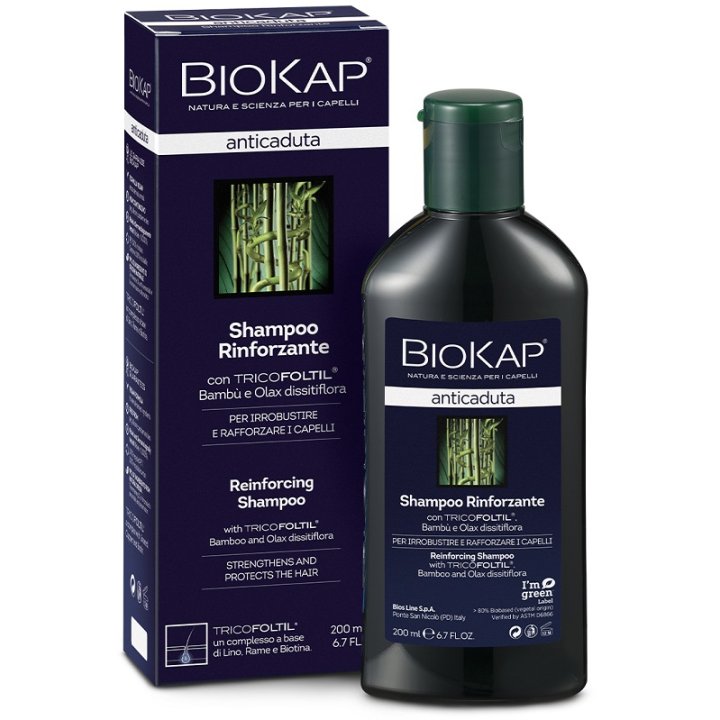 BIOKAP SHAMPOO RINFORZANTE ANTICADUTA CON TRICOFOLTIL NUOVA FORMULA 200 ML