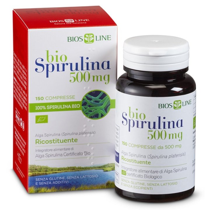 BIOSLINE BIOSPIRULINA 500 NEW 150 COMPRESSE CERT ECOCERT