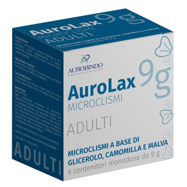 MICROCLISMI PER ADULTI AUROLAX 6 CONTENITORI 9 G