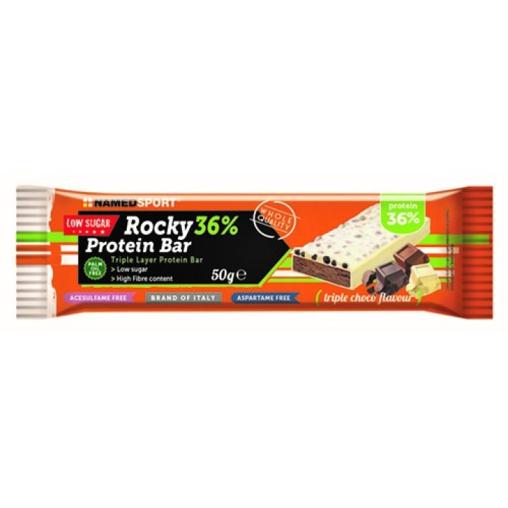 ROCKY 36% PROTEIN BAR TRIPLE CHOCO BARRETTA 50 G