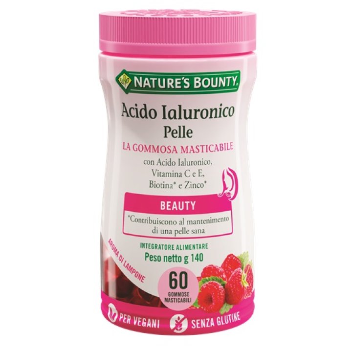 NATURE\'S BOUNTY ACIDO IALURONICO PELLE 60 MMOSE MASTICABILI