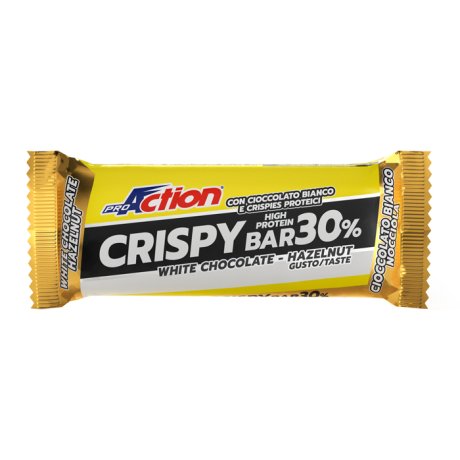 PROACTION CRISPY BAR 30% BARRETTA CIOCCOLATO BIANCO NOCCIOLA 1 PEZZO 50 G