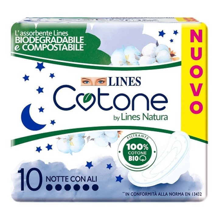 LINES COTONE BIO ULTRA NOTTE 8+2 PEZZI