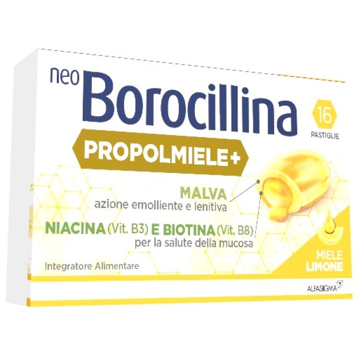 NEOBOROCILLINA PROPOLMIELE+ MIELE/LIMONE 16 PASTIGLIE