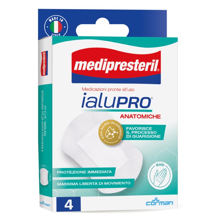 MEDIPRESTERIL IALUPRO MANI 5X7,5 CM 4 PEZZI