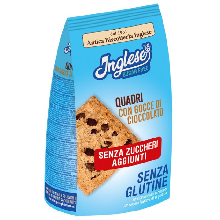 INGLESE BISCOTTI QUADRI CON CCE DI CIOCCOLATO SENZA ZUCCHERI AGGIUNTI 300 G