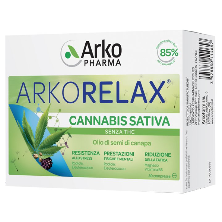 ARKORELAX CANNABIS SATIVA 30 COMPRESSE