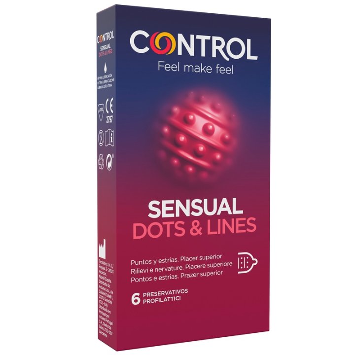 CONTROL SENSUAL DOTS&LINES 6 PEZZI