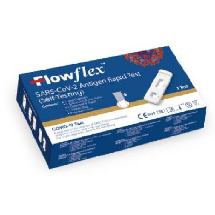 ACON FLOWFLEX SARS-COV-2 TEST RAPIDO ANTIGENICO AUTODIAGNOSI KIT COMPOSTO DA 1 TEST E TUBI ESTRAZIONE TAPPO SIGILLATO IN ALLUMINIO