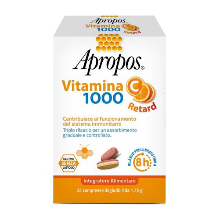 APROPOS VITAMINA C 1000 A RILASCIO PROLUNGATO 24 COMPRESSE DEGLUTIBILI