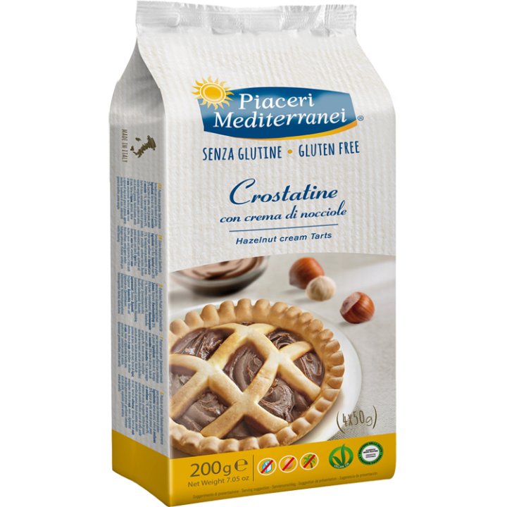 PIACERI MEDITERRANEI CROSTATINA CON CREMA DI NOCCIOLA 4 X 50 G