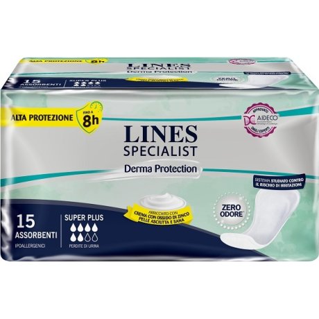 PANNOLONE PER INCONTINENZA LINES SPECIALIST DERMA SUPER 15 PEZZI