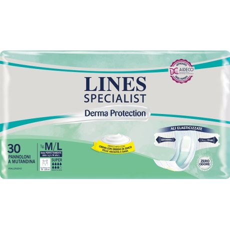 PANNOLONE A MUTANDINA LINES SPECIALIST DERMA SUPER M/L 30 PEZZI