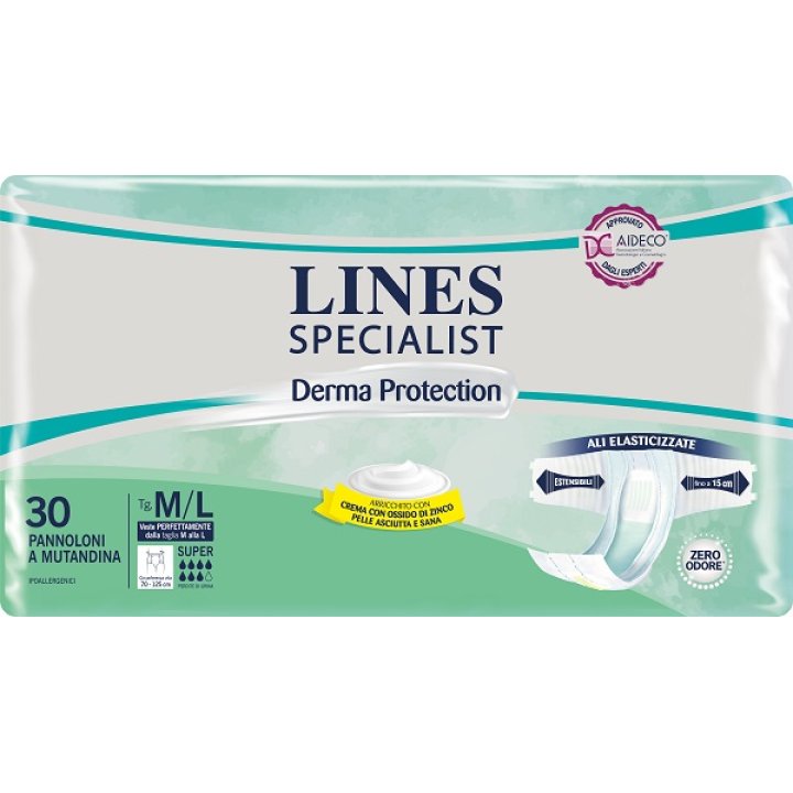 PANNOLONE A MUTANDINA LINES SPECIALIST DERMA SUPER M/L 30 PEZZI