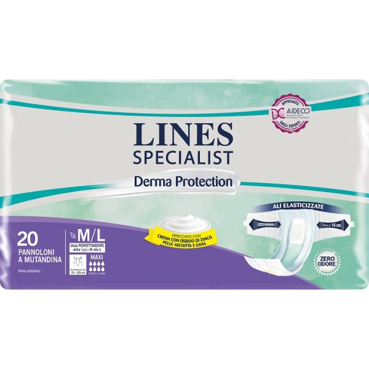 PANNOLONE A MUTANDINA LINES SPECIALIST DERMA MAXI M/L 20 PEZZI