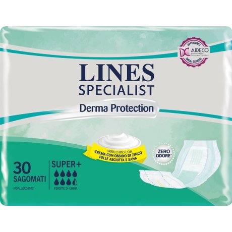 PANNOLONE PER INCONTINENZA LINES SPECIALIST DERMA SAMATO SUPER+ 30 PEZZI