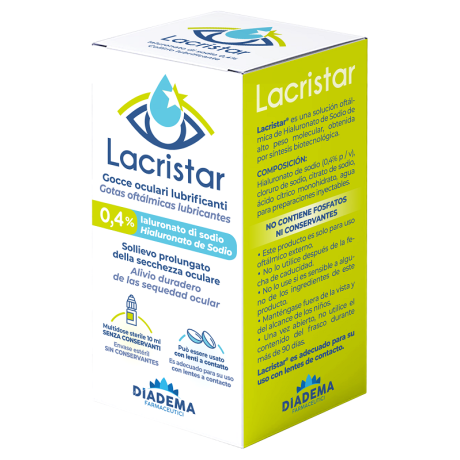 LACRISTAR CCE OCULARI LUBRIFICANTI 0,4% IALURONATO DI SODIO MULTIDOSE 10 ML