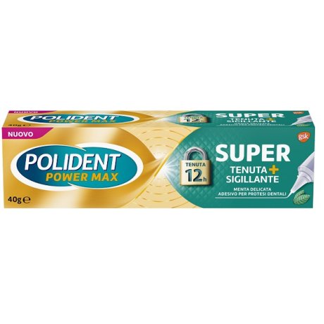 POLIDENT SUPER TENUTA + SIGILLANTE MENTA DELICATA ADESIVO PROTESI DENTALE 40 G