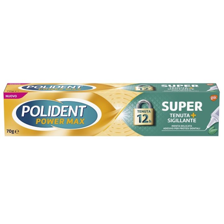 POLIDENT SUPER TENUTA + SIGILLANTE MENTA DELICATA ADESIVO PROTESI DENTALE 70 G