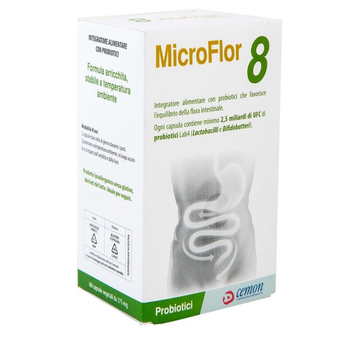 MICROFLOR 8 60 CAPSULE VEGETALI NO FRI
