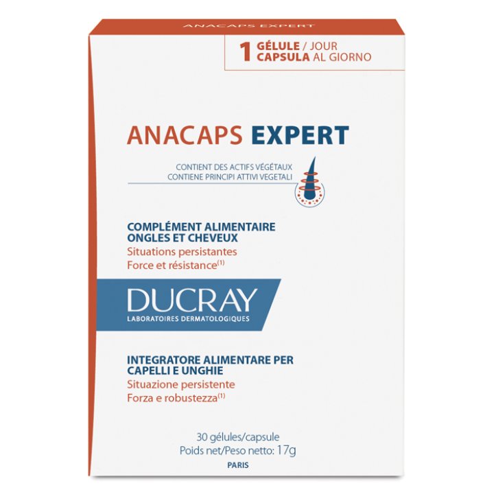 Ducray Anacaps Expert Integratore Capelli e Unghie 30 capsule gel