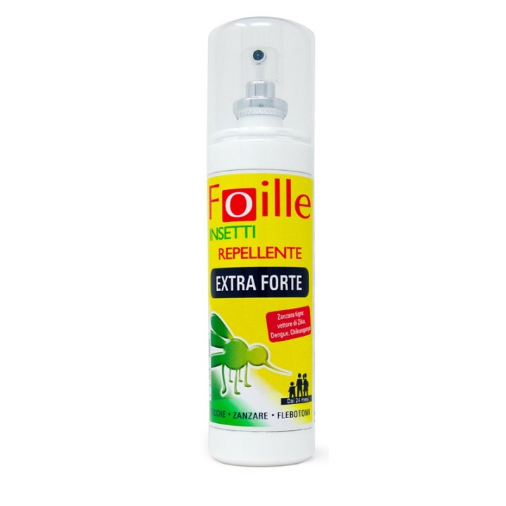 Foille Insetti Repellente Extra Forte spray anti zanzare, zecche e flebotomi - 100ml