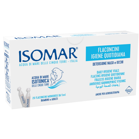 ISOMAR SOLUZIONE ISOTONICA ACQUA MARE IGIENE QUOTIDIANA 20 FLACONCINI MONODOSE 5 ML