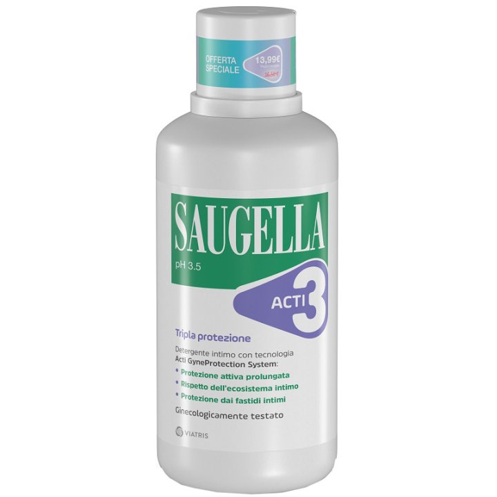 SAUGELLA ACTI3 DETERGENTE INTIMO 500 ML TAGLIO PREZZO