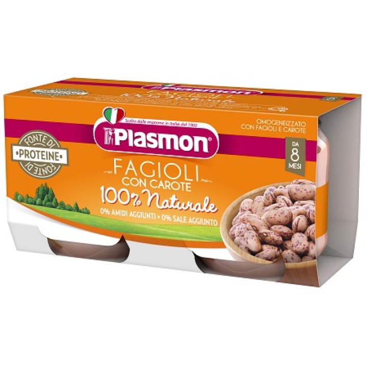 PLASMON OMOGENEIZZATO FAGIOLI BORLOTTI 2X80 G
