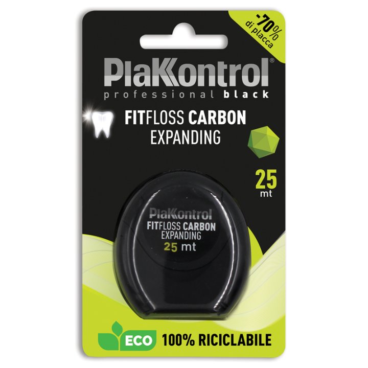 PLAKKONTROL FIT FLOSS CARBON EXPANDING FILO INTERDENTALE 25 METRI