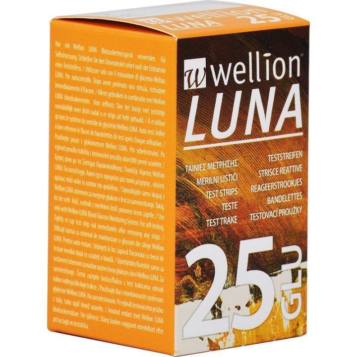 WELLION LUNA 25 STRIPS STRISCE PER MISURAZIONE GLICEMIA