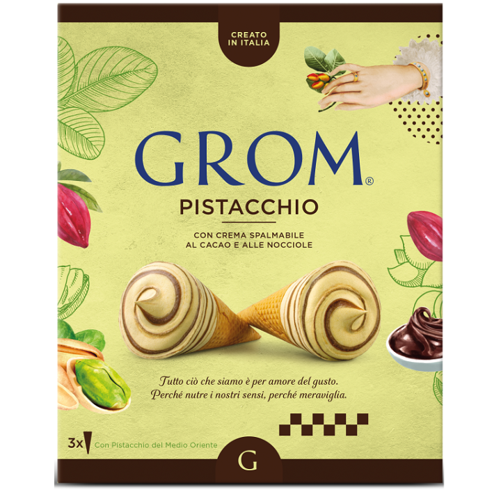 GROM CONO PISTACCHIO 3 PEZZI