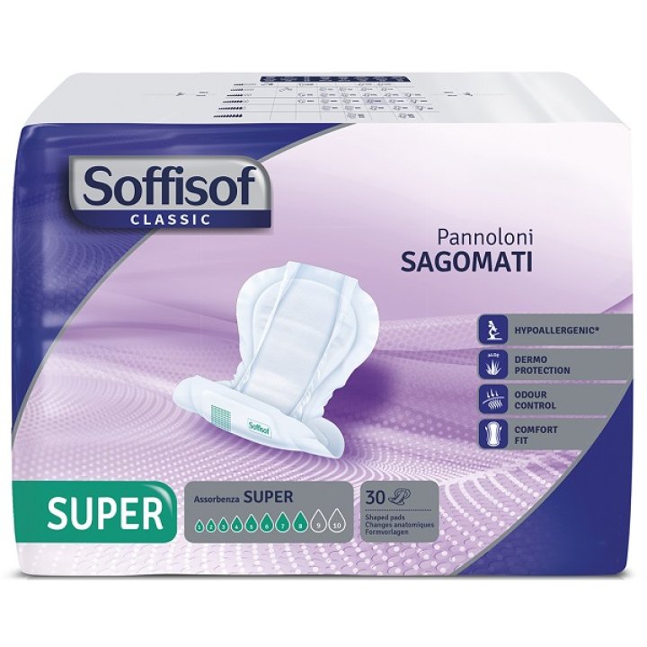 PANNOLONE SOFFISOF CLASSIC SAMATO SUPER 30 PEZZI