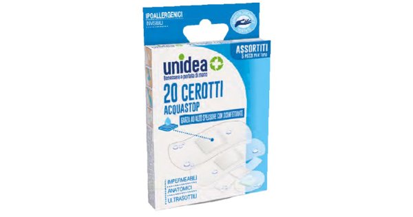 Cerotti Impermeabili Con Protezione UV - 20 Pezzi Sterili, Tessuto Non Tessuto, Elastici, Senza Lattice