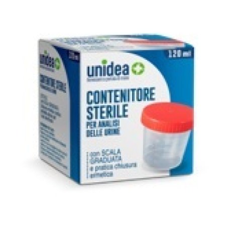 CONTENITORE STERILE PER ANALISI DELLE URINE UNIDEA 120 ML