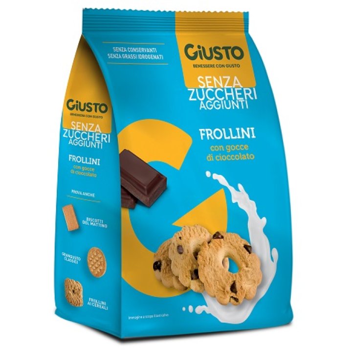 GIUSTO SENZA ZUCCHERO FROLLINI CCE CIOCCOLATO SENZA ZUCCHERO 350 G